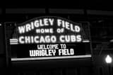 Wrigley Field Home Of Chicago Cubs Black and White Horizontal Wrigley Field Home Of Chicago Cubs black and white