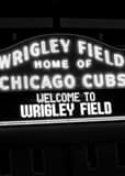 Wrigley Field Home Of Chicago Cubs Black and White Vertical Wrigley Field Home Of Chicago Cubs black and white