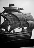 Bronze Ship Western Southern Life Building Black and White Vertical Bronze Ship Western Southern Life Building black and white
