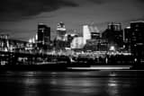 Cincinnati Skyline From Newport Kentucky Black and White Horizontal Cincinnati Skyline From Newport Kentucky black and white