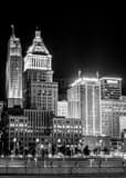 Cincinnati Skyline Paul Brown Stadium Black and White Vertical Cincinnati Skyline Paul Brown Stadium black and white