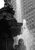 Close Up Fountain Square Tyler Davidson Black and White Vertical Close Up Fountain Square Tyler Davidson black and white