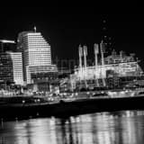 Great American Ballpark Ohio River Black and White Square Great American Ballpark Ohio River black and white
