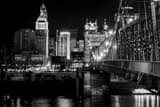 Main Suspension Span Roebling Bridge Black and White Horizontal Main Suspension Span Roebling Bridge black and white