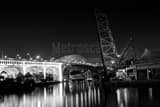 Bascule Bridge Cuyahoga River Black and White Horizontal Bascule Bridge Cuyahoga River black and white