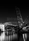 Bascule Bridge Cuyahoga River Black and White Vertical Bascule Bridge Cuyahoga River black and white