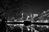 Cleveland Skyline Black and White Horizontal Cleveland Skyline black and white
