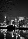 Cleveland Skyline Black and White Vertical Cleveland Skyline black and white