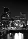 Downtown Cleveland Black and White Vertical Downtown Cleveland black and white