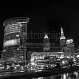 Downtown Cleveland Ohio Black and White Square Downtown Cleveland Ohio black and white