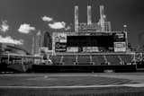 Jacobs Field First Base Dugout Black and White Horizontal Jacobs Field First Base Dugout black and white