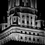 Top Of Terminal Tower Black and White Square Top Of Terminal Tower black and white