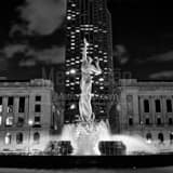 War Memorial Fountain Black and White Square War Memorial Fountain black and white