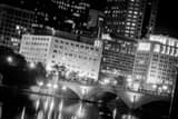 Broad Street Bridge Over Scioto River Black and White Horizontal Broad Street Bridge Over Scioto River black and white