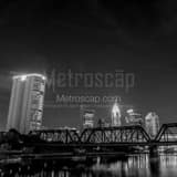 Columbus Ohio Skyline Black and White Square Columbus Ohio Skyline black and white