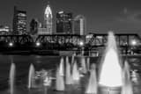 Columbus Ohio Skyline Northbank Park Black and White Horizontal Columbus Ohio Skyline Northbank Park black and white