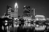 Columbus Skyline Black and White Horizontal Columbus Skyline black and white
