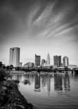 Columbus Skyline Day Time View Black and White Vertical Columbus Skyline Day Time View black and white