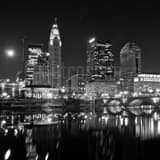 Downtown Columbus Ohio Skyline Black and White Square Downtown Columbus Ohio Skyline black and white