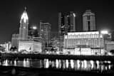 Downtown Columbus Ohio Skyline From Cosi Black and White Horizontal Downtown Columbus Ohio Skyline From Cosi black and white