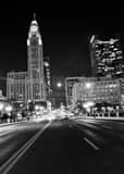 Downtown Columbus Skyline National Road Black and White Vertical Downtown Columbus Skyline National Road black and white