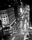 Front Street Cityscape Black and White Vertical Front Street Cityscape black and white
