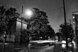 German Village August Rain Storm Black and White Horizontal German Village August Rain Storm black and white
