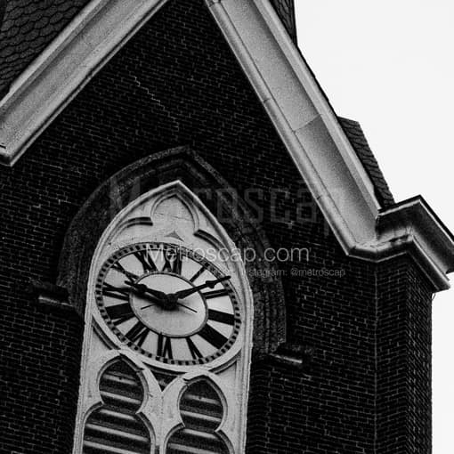 Columbus Black and White Photos of The Clock Face of St. Mary's in German Village The Clock Face of St. Mary's in German Village -- Columbus Black and White Photos