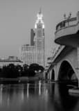 Leveque Tower Broad Street Bridge Black and White Vertical Leveque Tower Broad Street Bridge black and white