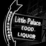 Little Palace Fourth Street Black and White Square Little Palace Fourth Street black and white