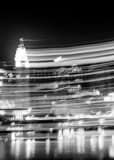 Motion Blur Of Columbus Skyline Black and White Vertical Motion Blur Of Columbus Skyline black and white
