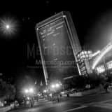 Nationwide Building Over Arena District Black and White Square Nationwide Building Over Arena District black and white