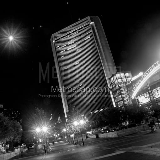 Columbus Black and White Photos of The Nationwide Building Towers over the Arena District The Nationwide Building Towers over the Arena District -- Columbus Black and White Photos