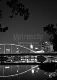 New Main Street Bridge From Miranova Black and White Vertical New Main Street Bridge From Miranova black and white