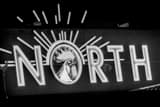 North Market Sign Black and White Horizontal North Market Sign black and white