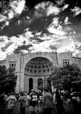 Ohio Stadium On Gameday Black and White Vertical Ohio Stadium On Gameday black and white
