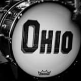 Ohio State Marching Band Drum Black and White Square Ohio State Marching Band Drum black and white
