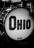 Ohio State Marching Band Drum Black and White Vertical Ohio State Marching Band Drum black and white