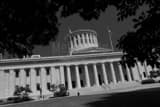 Ohio Statehouse Lawn Black and White Horizontal Ohio Statehouse Lawn black and white