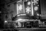 Ohio Theatre At Christmas Time Black and White Horizontal Ohio Theatre At Christmas Time black and white