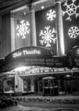 Ohio Theatre At Christmas Time Black and White Vertical Ohio Theatre At Christmas Time black and white