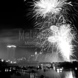 Red White Boom Fireworks From Northbank Park Black and White Square Red White Boom Fireworks From Northbank Park black and white