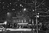 Schmidts Restaurant German Village Snow Black and White Horizontal Schmidts Restaurant German Village Snow black and white