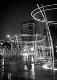 Scioto Mile Fountains Black and White Vertical Scioto Mile Fountains black and white