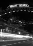 Short North Arches Over North High Street Black and White Vertical Short North Arches Over North High Street black and white
