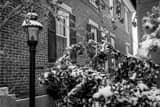 Snowy German Village Home Black and White Horizontal Snowy German Village Home black and white