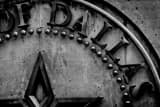 City Of Dallas Seal And Star Black and White Horizontal City Of Dallas Seal And Star black and white