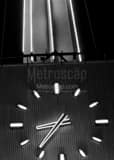 Clock Face On The Merc Black and White Vertical Clock Face On The Merc black and white