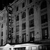 Dallas Majestic Theater Black and White Square Dallas Majestic Theater black and white
