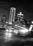 Downtown Dallas Houston Viaduct Black and White Vertical Downtown Dallas Houston Viaduct black and white